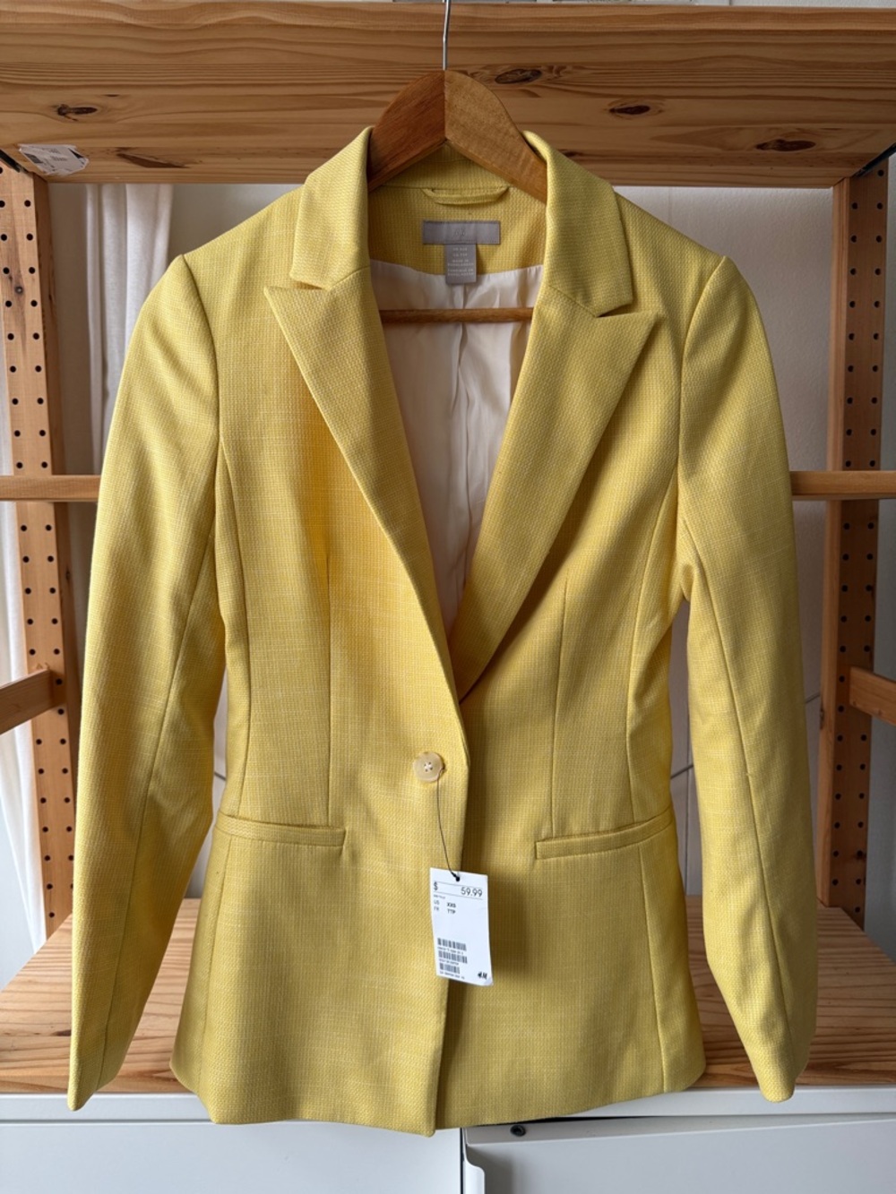 H&M Yellow Tailored Women's Blazer